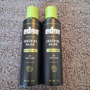 Edge Soothing‎ Aloe Shave Gel 2 Pk 7 Oz Each 2X The Aloe
